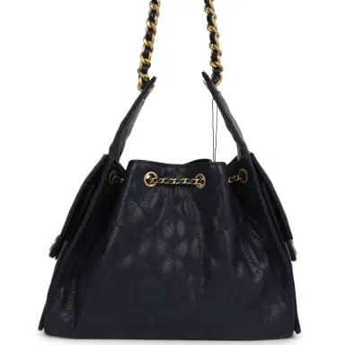 Chanel Chanel Small 25 Hobo Bag Dark Navy Caviar Antique Gold Hardware | Thumbnail 5 Chanel Chanel Small 25 Hobo Bag Dark Navy Caviar Antique Gold Hardware | Thumbnail 5