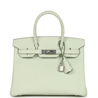 HERMÈS Hermes Birkin Sellier 30 Vert Fizz Epsom Palladium Hardware | Thumbnail 1 HERMÈS Hermes Birkin Sellier 30 Vert Fizz Epsom Palladium Hardware | Thumbnail 1
