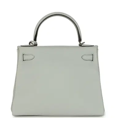 HERMÈS Hermes Kelly Retourne 28 Bleu Pale Clemence Palladium Hardware | Thumbnail 5 HERMÈS Hermes Kelly Retourne 28 Bleu Pale Clemence Palladium Hardware | Thumbnail 5