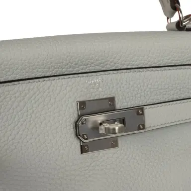 HERMÈS Hermes Kelly Retourne 28 Bleu Pale Clemence Palladium Hardware | Thumbnail 7 HERMÈS Hermes Kelly Retourne 28 Bleu Pale Clemence Palladium Hardware | Thumbnail 7