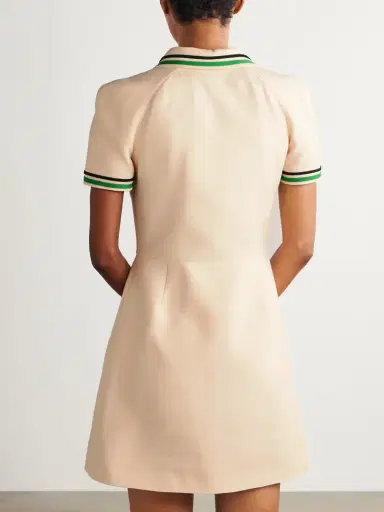 Valentino Garavani Printed Striped Wool And Silk-blend Mini Shirt Dress | Thumbnail 3 Valentino Garavani Printed Striped Wool And Silk-blend Mini Shirt Dress | Thumbnail 3