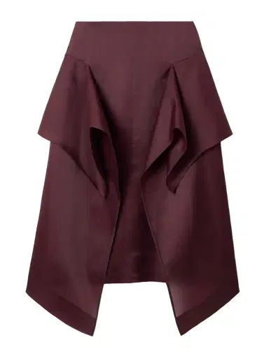 Khaite Nina Asymmetric Draped Silk-organza Midi Skirt | Thumbnail 1 Khaite Nina Asymmetric Draped Silk-organza Midi Skirt | Thumbnail 1
