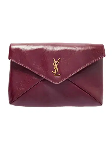 Saint Laurent Cassandre Large Glossed-leather Clutch | Thumbnail 1 Saint Laurent Cassandre Large Glossed-leather Clutch | Thumbnail 1