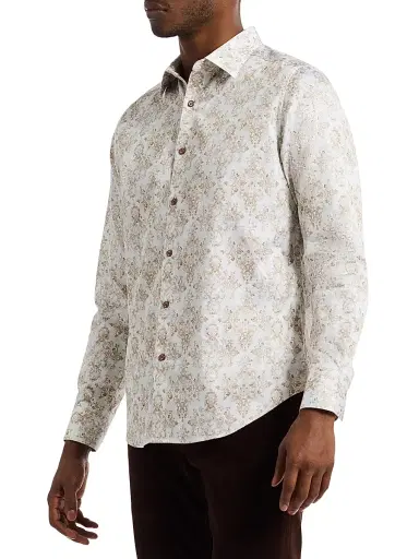 Robert Graham Men's Delancey Button-Front Shirt - Khaki - Size XXL | Thumbnail 3 Robert Graham Men's Delancey Button-Front Shirt - Khaki - Size XXL | Thumbnail 3