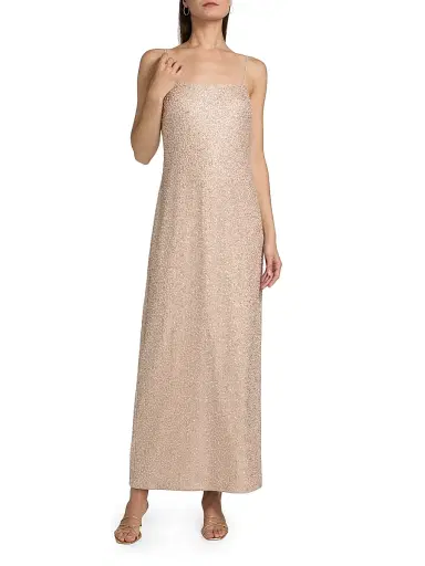 Milly Women's Anastasia Sequined Sheath-Style Cocktail Dress - Rose Gold | Thumbnail 2 Milly Women's Anastasia Sequined Sheath-Style Cocktail Dress - Rose Gold | Thumbnail 2
