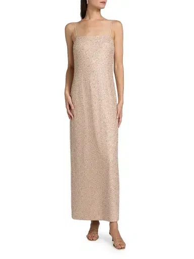 Milly Women's Anastasia Sequined Sheath-Style Cocktail Dress - Rose Gold | Thumbnail 3 Milly Women's Anastasia Sequined Sheath-Style Cocktail Dress - Rose Gold | Thumbnail 3