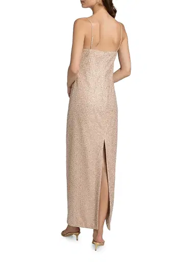 Milly Women's Anastasia Sequined Sheath-Style Cocktail Dress - Rose Gold | Thumbnail 5 Milly Women's Anastasia Sequined Sheath-Style Cocktail Dress - Rose Gold | Thumbnail 5
