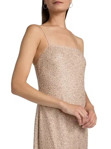 Milly Women's Anastasia Sequined Sheath-Style Cocktail Dress - Rose Gold | Thumbnail 6 Milly Women's Anastasia Sequined Sheath-Style Cocktail Dress - Rose Gold | Thumbnail 6