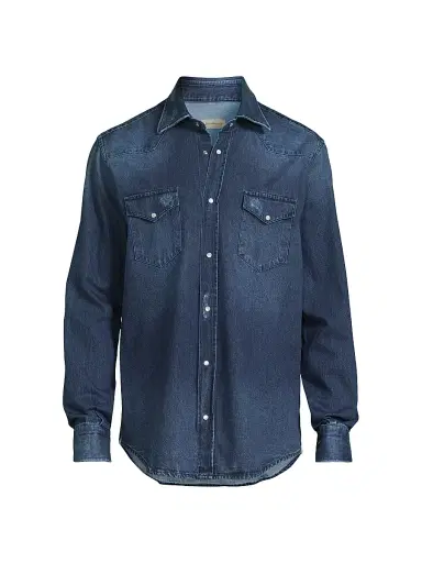 Sartorio Napoli Men's Texas Denim Shirt - Medium Blue | Thumbnail 1 Sartorio Napoli Men's Texas Denim Shirt - Medium Blue | Thumbnail 1