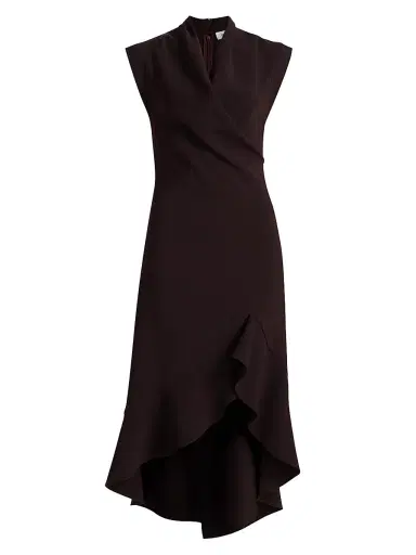 PRABAL GURUNG Women's Angie Wrap-Front Midi-Dress | Thumbnail 1 PRABAL GURUNG Women's Angie Wrap-Front Midi-Dress | Thumbnail 1
