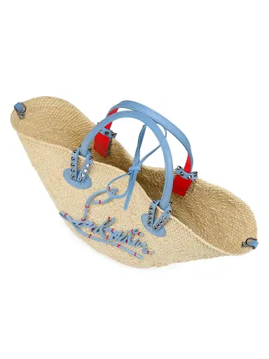 Christian Louboutin Women's Cabata Mini Bag - Natural Blue | Thumbnail 4 Christian Louboutin Women's Cabata Mini Bag - Natural Blue | Thumbnail 4