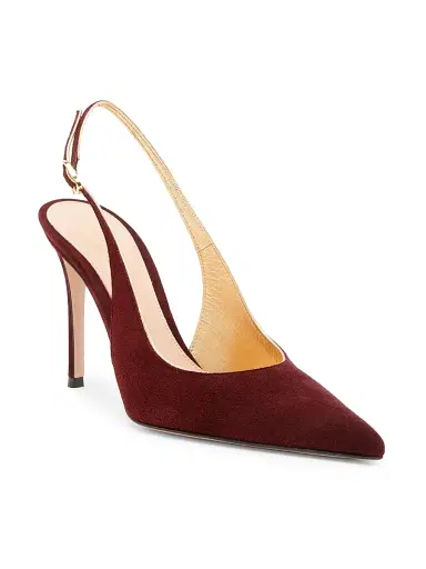 Gianvito Rossi Women's 95MM Suede Slingback Pumps - Royale Mekong | Thumbnail 2 Gianvito Rossi Women's 95MM Suede Slingback Pumps - Royale Mekong | Thumbnail 2
