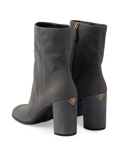 Prada Women's Suede Booties - Brown | Thumbnail 3 Prada Women's Suede Booties - Brown | Thumbnail 3