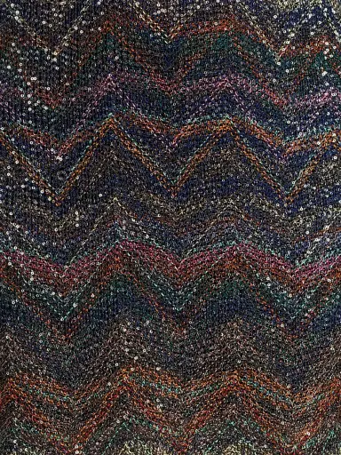 Missoni Women's Sequin Chevron Knit Minidress - Dark Multicolor Tones | Thumbnail 7 Missoni Women's Sequin Chevron Knit Minidress - Dark Multicolor Tones | Thumbnail 7
