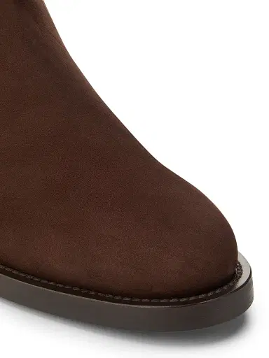 Brunello Cucinelli Men's Suede Chelsea Boots - Brown | Thumbnail 5 Brunello Cucinelli Men's Suede Chelsea Boots - Brown | Thumbnail 5