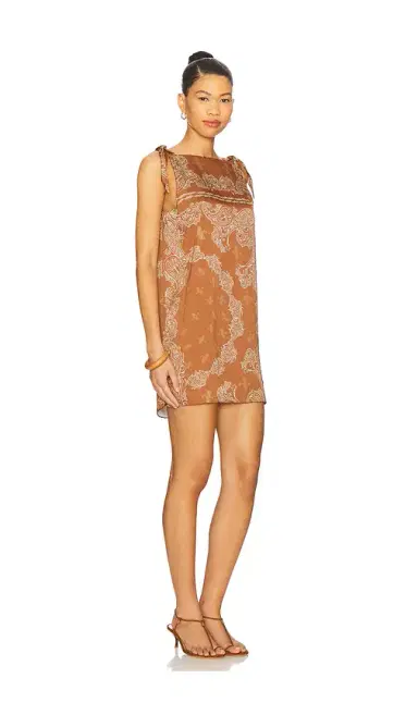 ROCOCO SAND Knotted Shoulder Detail Mini Dress | Thumbnail 2 ROCOCO SAND Knotted Shoulder Detail Mini Dress | Thumbnail 2