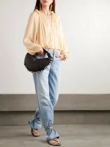 Ulla Johnson Laurette Gathered Washed-satin Blouse | Thumbnail 2 Ulla Johnson Laurette Gathered Washed-satin Blouse | Thumbnail 2