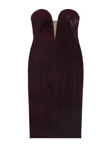 Tom Ford Strapless Velvet Midi Dress | Thumbnail 1 Tom Ford Strapless Velvet Midi Dress | Thumbnail 1