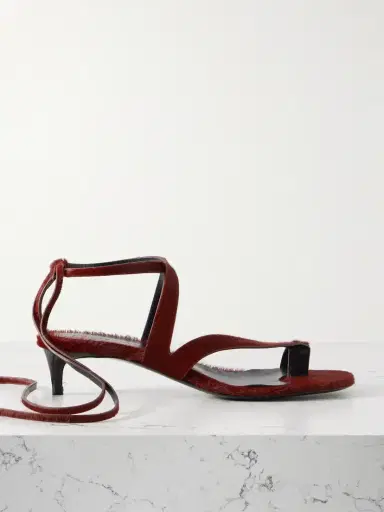 Khaite Aimee Calf Hair Sandals | Thumbnail 1 Khaite Aimee Calf Hair Sandals | Thumbnail 1