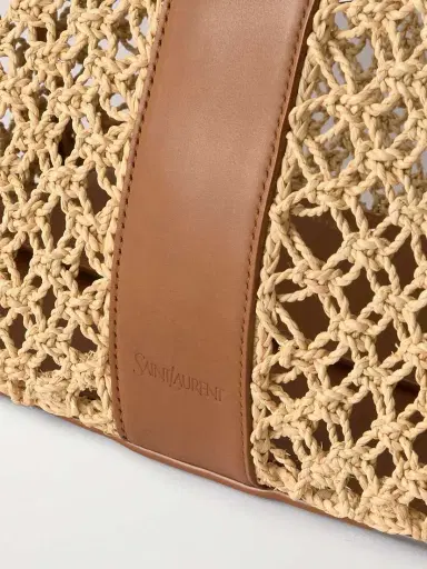 Saint Laurent Loulou Leather-trimmed Woven Raffia Tote | Thumbnail 4 Saint Laurent Loulou Leather-trimmed Woven Raffia Tote | Thumbnail 4