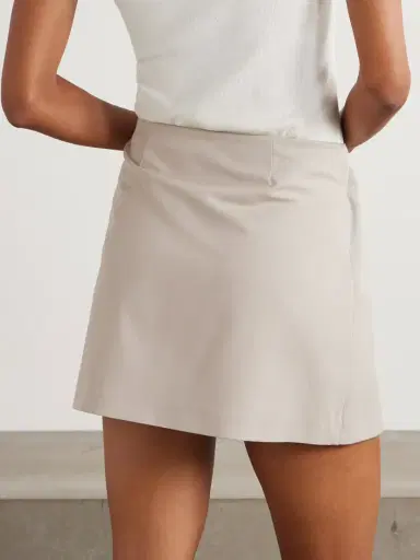Loewe Leather-trimmed Layered Cotton And Silk-blend Mini Skirt | Thumbnail 4 Loewe Leather-trimmed Layered Cotton And Silk-blend Mini Skirt | Thumbnail 4