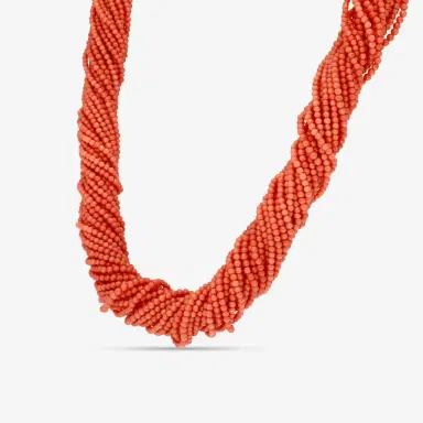 ASSAEL Assael 18K Yellow Gold Sciacca Coral Multi Strand Beads Necklace by The Solist | Thumbnail 2 ASSAEL Assael 18K Yellow Gold Sciacca Coral Multi Strand Beads Necklace by The Solist | Thumbnail 2