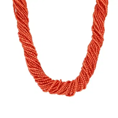ASSAEL Assael 18K Yellow Gold Sciacca Coral Multi Strand Beads Necklace by The Solist | Thumbnail 1 ASSAEL Assael 18K Yellow Gold Sciacca Coral Multi Strand Beads Necklace by The Solist | Thumbnail 1
