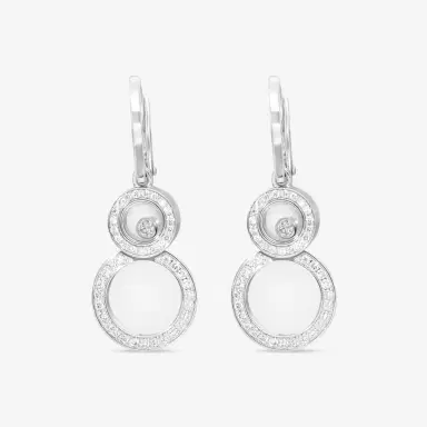 Chopard Chopard Happy 8 18K White Gold Diamond Drop Earrings by The Solist | Thumbnail 2 Chopard Chopard Happy 8 18K White Gold Diamond Drop Earrings by The Solist | Thumbnail 2