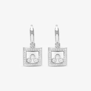 Chopard Chopard Happy Curves 18K White Gold Diamond Drop Earrings by The Solist | Thumbnail 2 Chopard Chopard Happy Curves 18K White Gold Diamond Drop Earrings by The Solist | Thumbnail 2