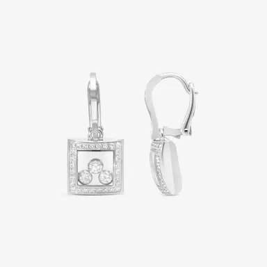 Chopard Chopard Happy Curves 18K White Gold Diamond Drop Earrings by The Solist | Thumbnail 3 Chopard Chopard Happy Curves 18K White Gold Diamond Drop Earrings by The Solist | Thumbnail 3