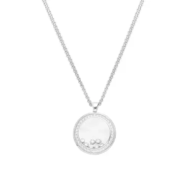 Chopard Chopard Happy Diamonds 18K White Gold Diamond Pendant Necklace by The Solist | Thumbnail 1 Chopard Chopard Happy Diamonds 18K White Gold Diamond Pendant Necklace by The Solist | Thumbnail 1