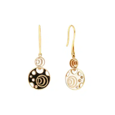 Damiani Damiani Damianissima 18K Rose Gold & Ceramic Diamond Reversible Drop Earrings by The Solist | Thumbnail 1 Damiani Damiani Damianissima 18K Rose Gold & Ceramic Diamond Reversible Drop Earrings by The Solist | Thumbnail 1