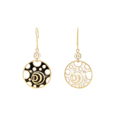 Damiani Damiani Damianissima 18K Rose Gold & Ceramic Diamond Reversible Drop Earrings by The Solist | Thumbnail 1 Damiani Damiani Damianissima 18K Rose Gold & Ceramic Diamond Reversible Drop Earrings by The Solist | Thumbnail 1