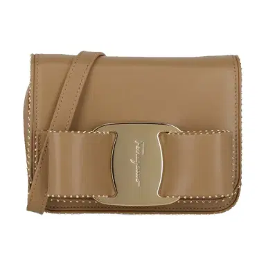 Ferragamo Ferragamo Vara Bow Camel Leather Women's Crossbody Bag by The Solist | Thumbnail 1 Ferragamo Ferragamo Vara Bow Camel Leather Women's Crossbody Bag by The Solist | Thumbnail 1
