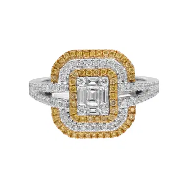 Gregg Ruth Gregg Ruth 18K White and Yellow Gold, Diamond and Fancy Yellow Diamond Engagement Ring by The Solist | Thumbnail 1 Gregg Ruth Gregg Ruth 18K White and Yellow Gold, Diamond and Fancy Yellow Diamond Engagement Ring by The Solist | Thumbnail 1