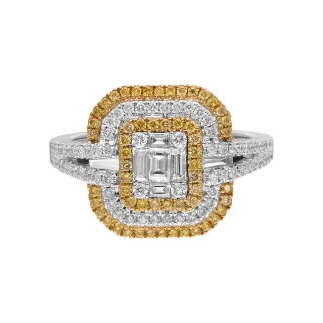 Gregg Ruth 18K White and Yellow Gold, Diamond and Fancy Yellow Diamond Engagement Ring by The Solist Gregg Ruth 18K White and Yellow Gold, Diamond and Fancy Yellow Diamond Engagement Ring by The Solist