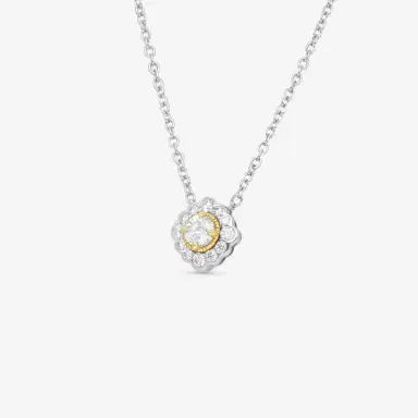 Hearts On Fire Hearts On Fire Liliana Platinum & 18K Yellow Gold Diamond Flower Pendant by The Solist | Thumbnail 2 Hearts On Fire Hearts On Fire Liliana Platinum & 18K Yellow Gold Diamond Flower Pendant by The Solist | Thumbnail 2