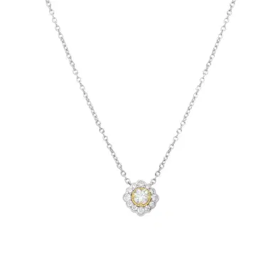 Hearts On Fire Hearts On Fire Liliana Platinum & 18K Yellow Gold Diamond Flower Pendant by The Solist | Thumbnail 1 Hearts On Fire Hearts On Fire Liliana Platinum & 18K Yellow Gold Diamond Flower Pendant by The Solist | Thumbnail 1