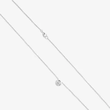 Ina Mar Ina Mar 18K White Gold Bezel Set Diamond 0.54ct.tw. Solitaire Pendant 16" by The Solist | Thumbnail 3 Ina Mar Ina Mar 18K White Gold Bezel Set Diamond 0.54ct.tw. Solitaire Pendant 16" by The Solist | Thumbnail 3