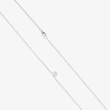 Ina Mar Ina Mar 18K White Gold Bezel Set Diamond 0.55ct.tw. Solitaire Pendant 16" by The Solist | Thumbnail 3 Ina Mar Ina Mar 18K White Gold Bezel Set Diamond 0.55ct.tw. Solitaire Pendant 16" by The Solist | Thumbnail 3