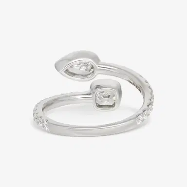 Ina Mar Ina Mar 18K White Gold Diamond Wrap Ring Sz. 6.25 by The Solist | Thumbnail 3 Ina Mar Ina Mar 18K White Gold Diamond Wrap Ring Sz. 6.25 by The Solist | Thumbnail 3