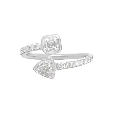 Ina Mar Ina Mar 18K White Gold Diamond Wrap Ring Sz. 6.5 by The Solist | Thumbnail 1 Ina Mar Ina Mar 18K White Gold Diamond Wrap Ring Sz. 6.5 by The Solist | Thumbnail 1