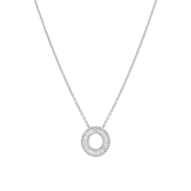 Ina Mar Ina Mar 18K White Gold 1.00 ctw Rouond Diamond Circle Pendant Necklace by The Solist | Thumbnail 1 Ina Mar Ina Mar 18K White Gold 1.00 ctw Rouond Diamond Circle Pendant Necklace by The Solist | Thumbnail 1
