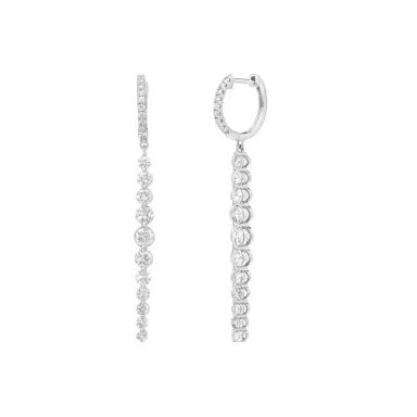 Ina Mar Ina Mar 18K White Gold 2.00 ctw Round Diamond Drop Earrings by The Solist | Thumbnail 1 Ina Mar Ina Mar 18K White Gold 2.00 ctw Round Diamond Drop Earrings by The Solist | Thumbnail 1