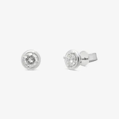 Ina Mar Ina Mar 18K White Gold 1.00 ctw Round Diamond Stud Earrings by The Solist | Thumbnail 2 Ina Mar Ina Mar 18K White Gold 1.00 ctw Round Diamond Stud Earrings by The Solist | Thumbnail 2