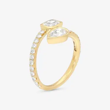 Ina Mar Ina Mar 18K Yellow Gold Diamond Wrap Ring Sz. 6.25 by The Solist | Thumbnail 2 Ina Mar Ina Mar 18K Yellow Gold Diamond Wrap Ring Sz. 6.25 by The Solist | Thumbnail 2