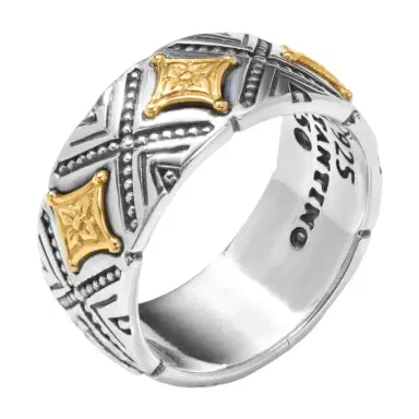 Konstantino Konstantino Dome Sterling Silver & 18k Gold Band Ring Sz. 7 by The Solist | Thumbnail 1 Konstantino Konstantino Dome Sterling Silver & 18k Gold Band Ring Sz. 7 by The Solist | Thumbnail 1