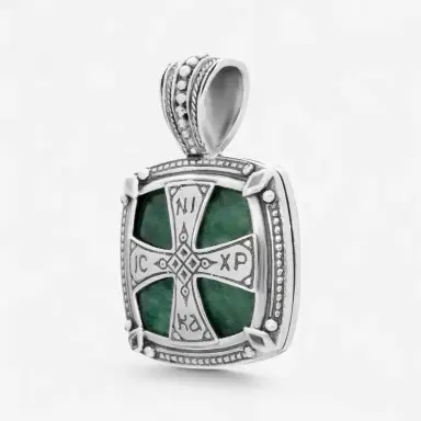 Konstantino Konstantino Sterling Silver Green Aventurine Pendant by The Solist | Thumbnail 3 Konstantino Konstantino Sterling Silver Green Aventurine Pendant by The Solist | Thumbnail 3