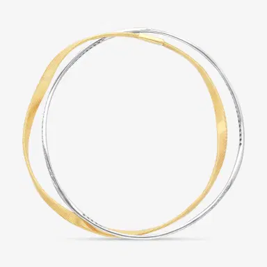 MARCO BICEGO Marco Bicego Marrakech 18K Yellow & White Gold Twisted Coil Diamond Bangle Bracelet by The Solist | Thumbnail 4 MARCO BICEGO Marco Bicego Marrakech 18K Yellow & White Gold Twisted Coil Diamond Bangle Bracelet by The Solist | Thumbnail 4