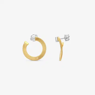 MARCO BICEGO Marco Bicego Masai 18K Yellow & White Gold Wrap Hoops Earrings by The Solist | Thumbnail 4 MARCO BICEGO Marco Bicego Masai 18K Yellow & White Gold Wrap Hoops Earrings by The Solist | Thumbnail 4